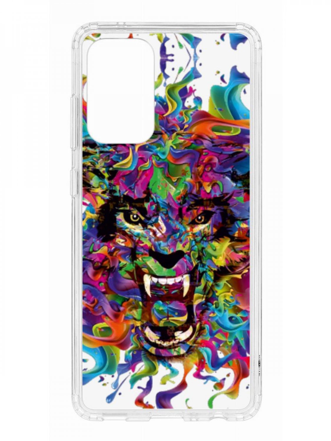 фото Противоударный чехол для samsung galaxy a72 kruche print colored beast прозрачный кruче