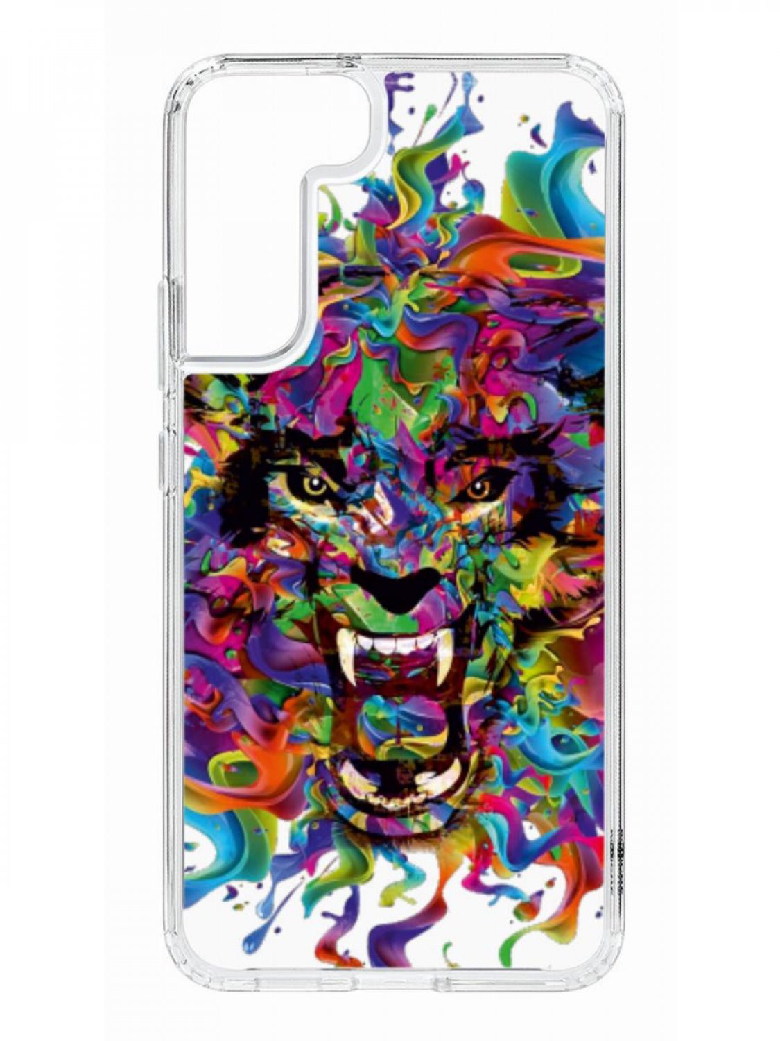 фото Противоударный чехол для samsung galaxy s22 plus kruche print colored beast прозрачный кruче