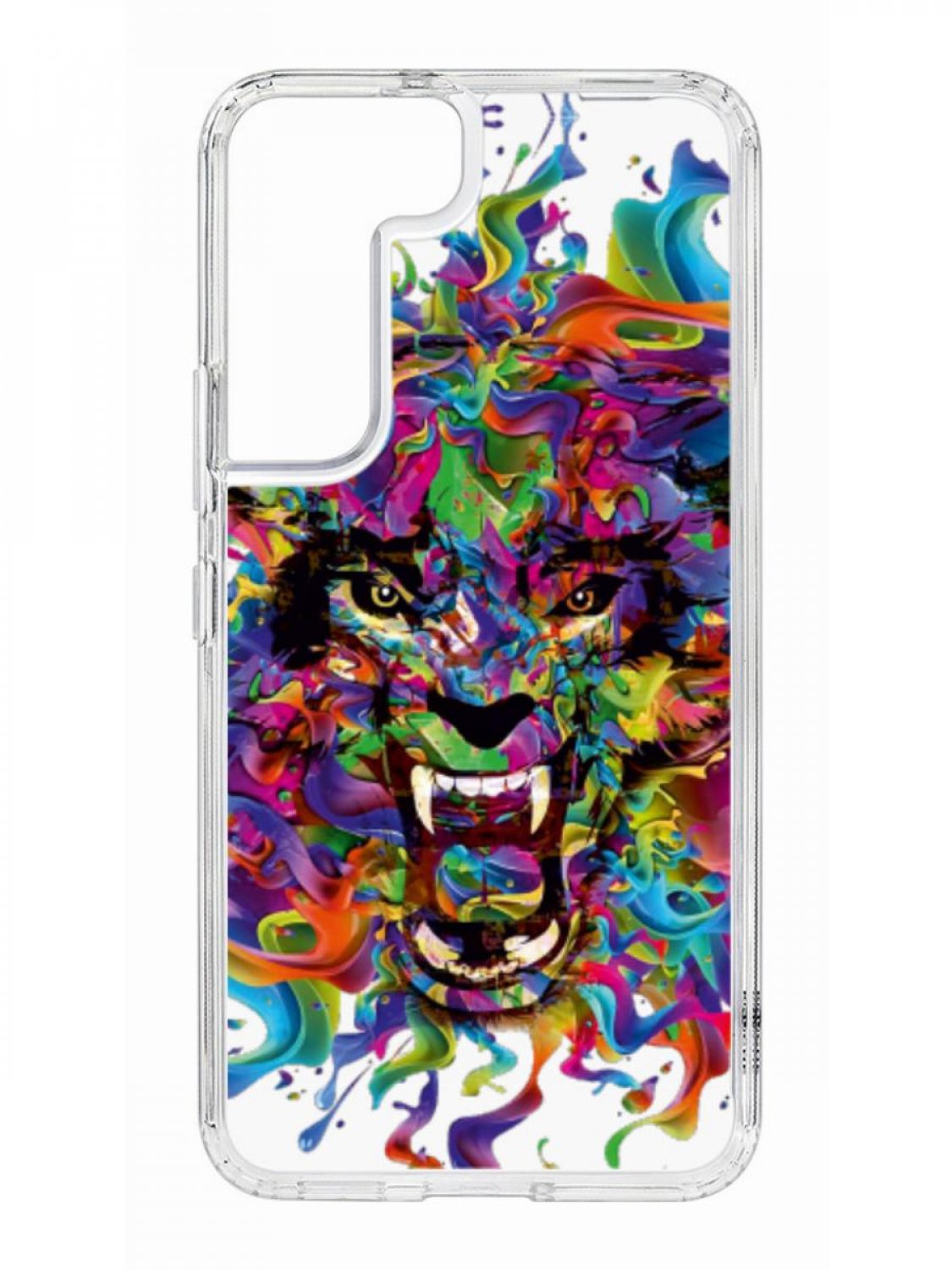 фото Противоударный чехол для samsung galaxy s22 kruche print colored beast прозрачный кruче