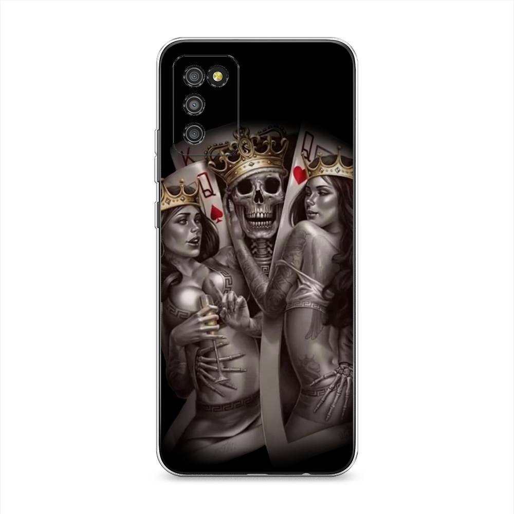 

Чехол на Samsung Galaxy A02s "Карты король и королевы", Серый;желтый, 2102350-6