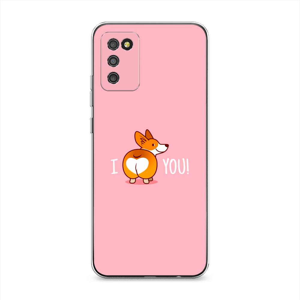 

Чехол на Samsung Galaxy A02s "Корги I love you", Розовый;коричневый;белый, 2102350-1