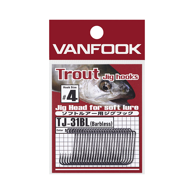 Крючок офсетный Vanfook TJ-31BL #4 (6шт)