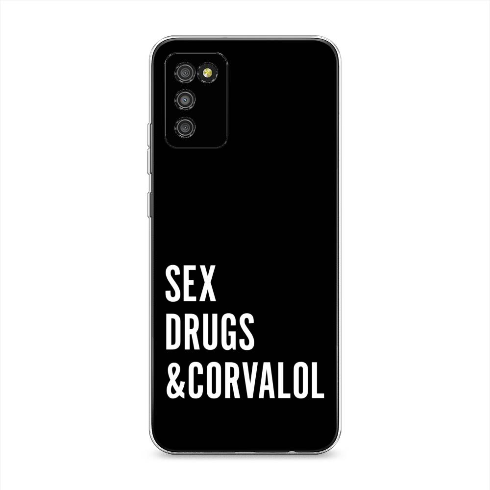 

Чехол на Samsung Galaxy A02s "Corvalol", Черный;серый;белый, 2102350-6