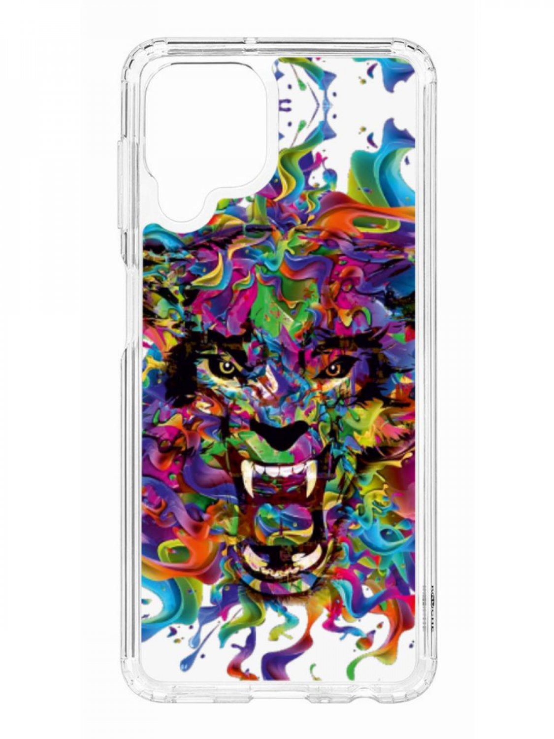 фото Противоударный чехол для samsung galaxy a22 kruche print colored beast прозрачный кruче