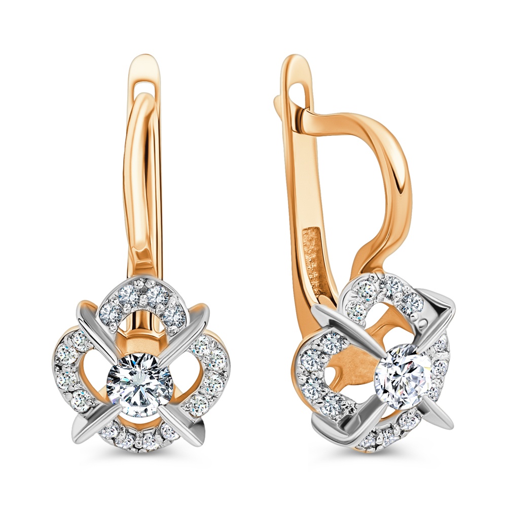 

Серьги из золота 585Gold 302007289, фианит, 302007289