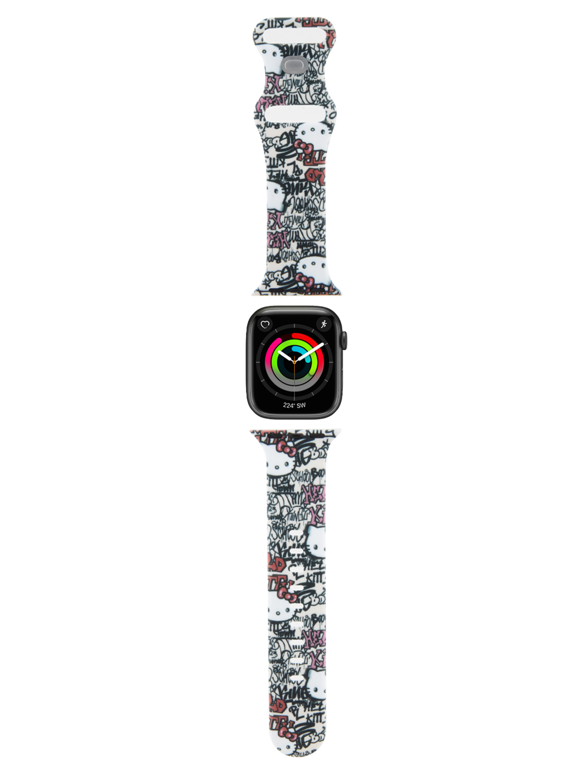 

Ремешок Hello Kitty для Apple Watch 41/40/38 mm с принтом Graffiti Tags бежевый