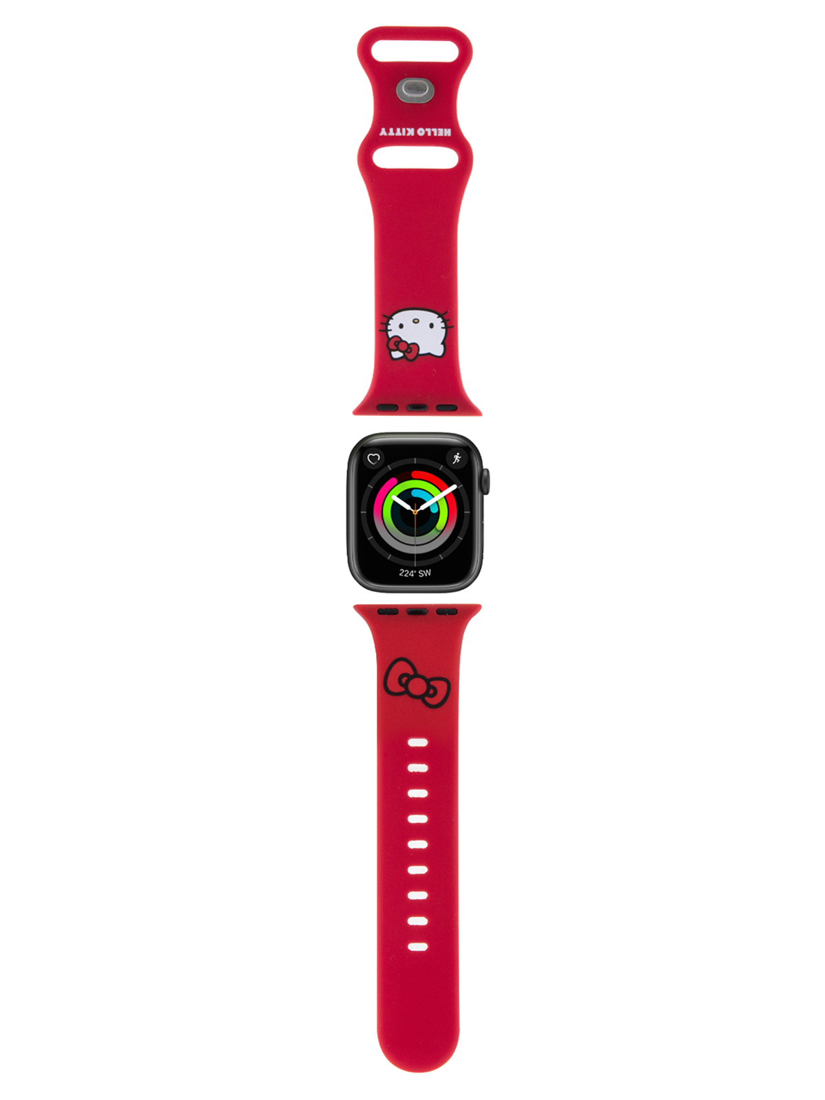 

Ремешок Hello Kitty для Apple Watch 41/40/38 mm с принтом Kitty Head красный