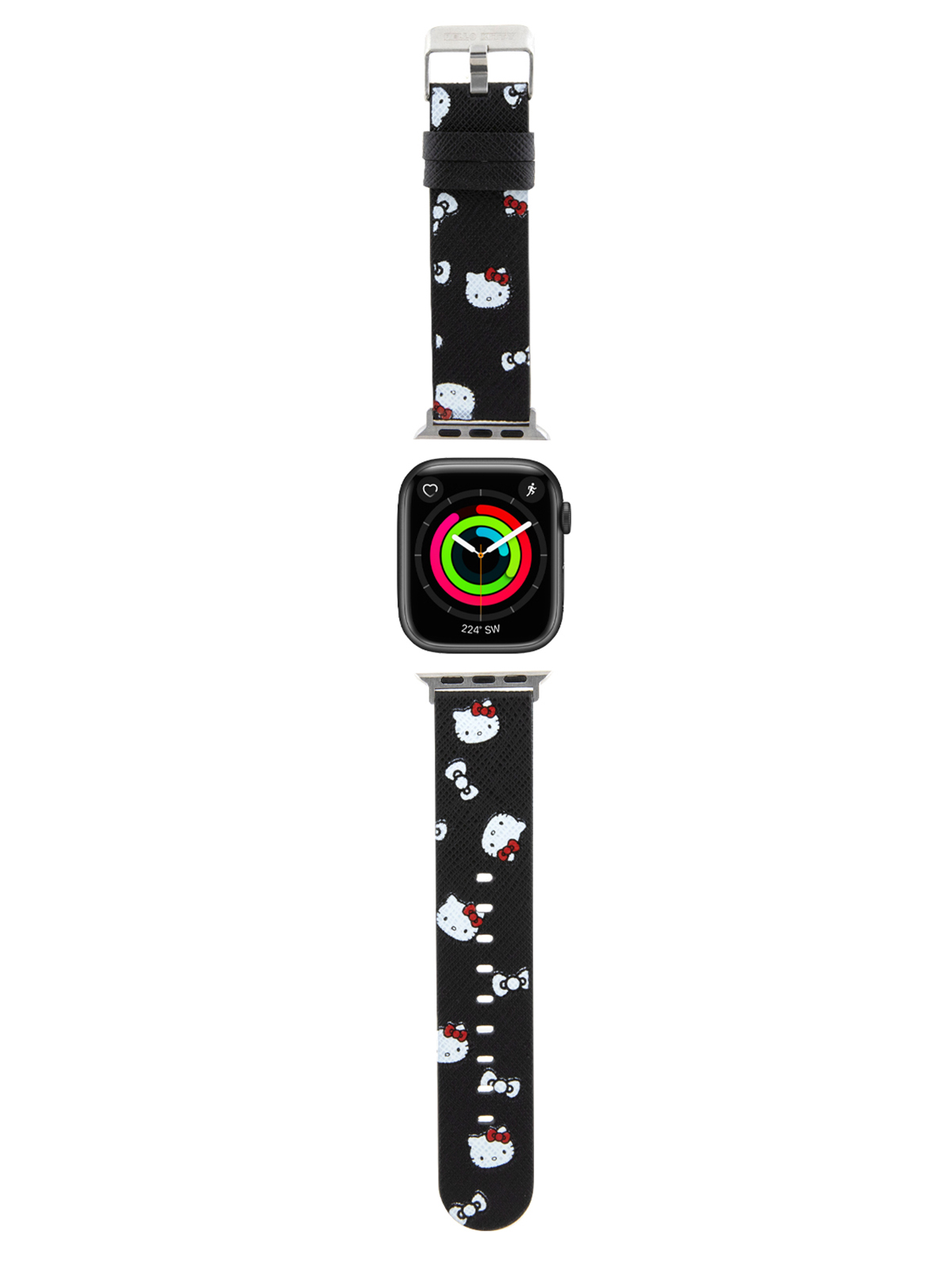 

Ремешок Hello Kitty для Apple Watch 41/40/38 mm из экокожи черный