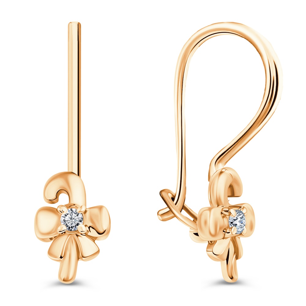 

Серьги из золота 585Gold 602001746, фианит, 602001746