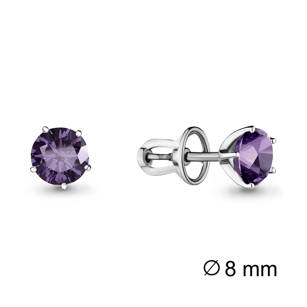 

Серьги из серебра с аметистом Aquamarine Aquamarine 4404004_925_р, 4404004_925_р