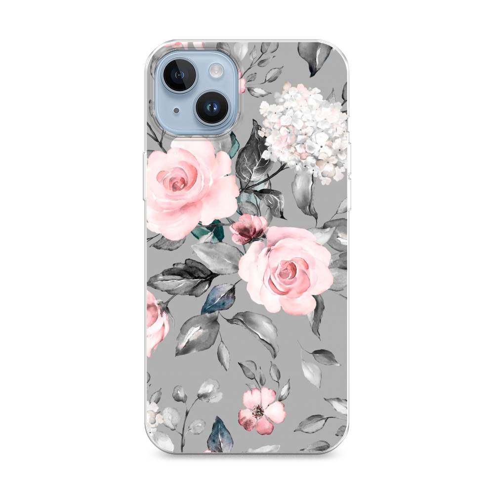 

Чехол Awog "Розы на сером" для Apple iPhone 14, 15150-8