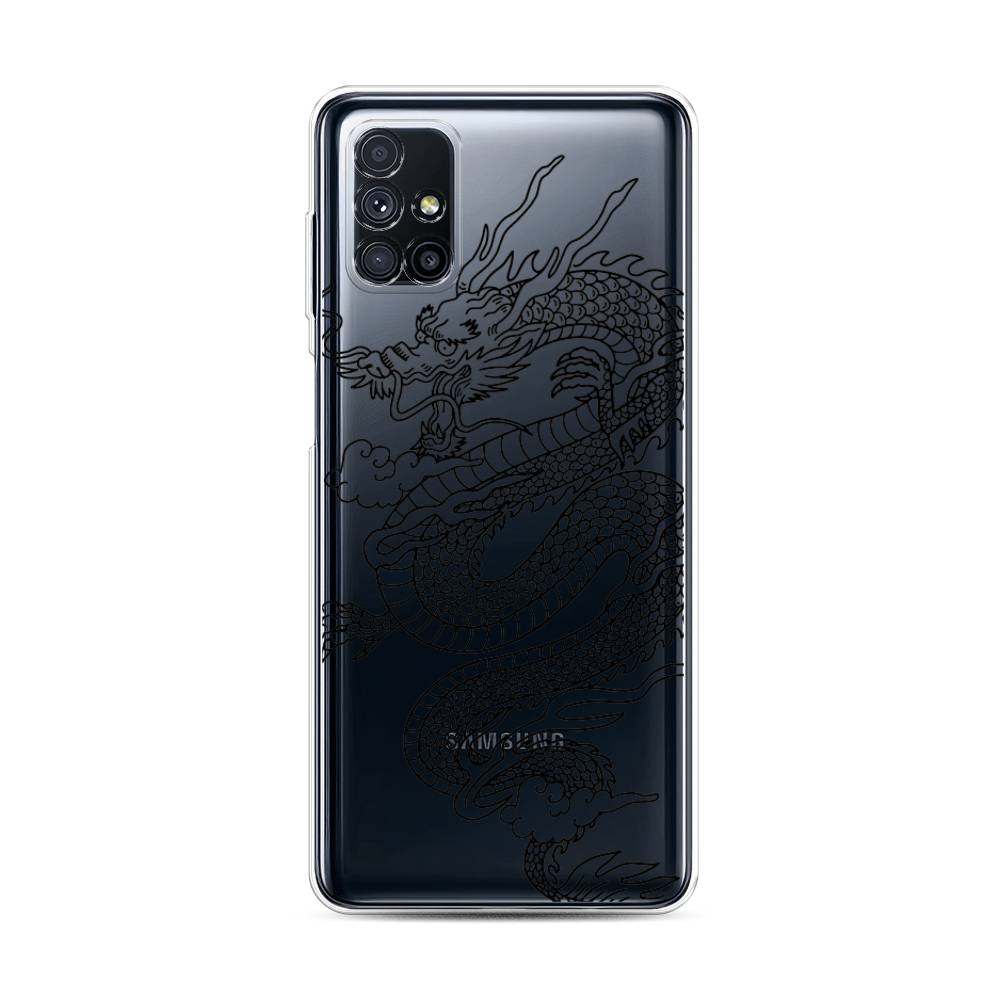 

Чехол на Samsung Galaxy M31s "Большой китайский дракон", Черный;серый, 2101450-1