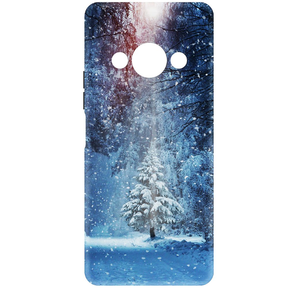 

Чехол-накладка Krutoff Soft Case Лесная ель для Xiaomi Redmi A3 черный
