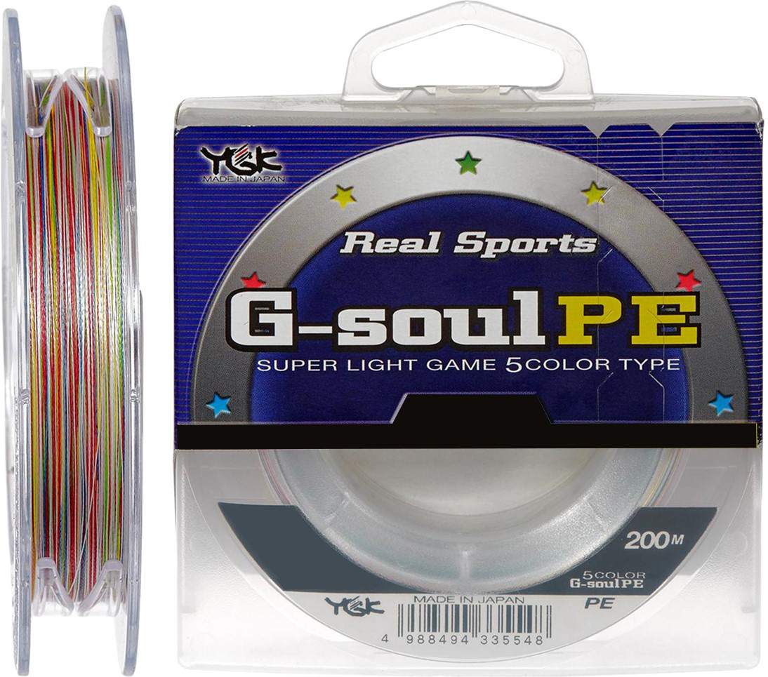

Шнур плетёный YGK G-Soul PE 5COLOR 200м #0.3 multicolor 2,5кг.