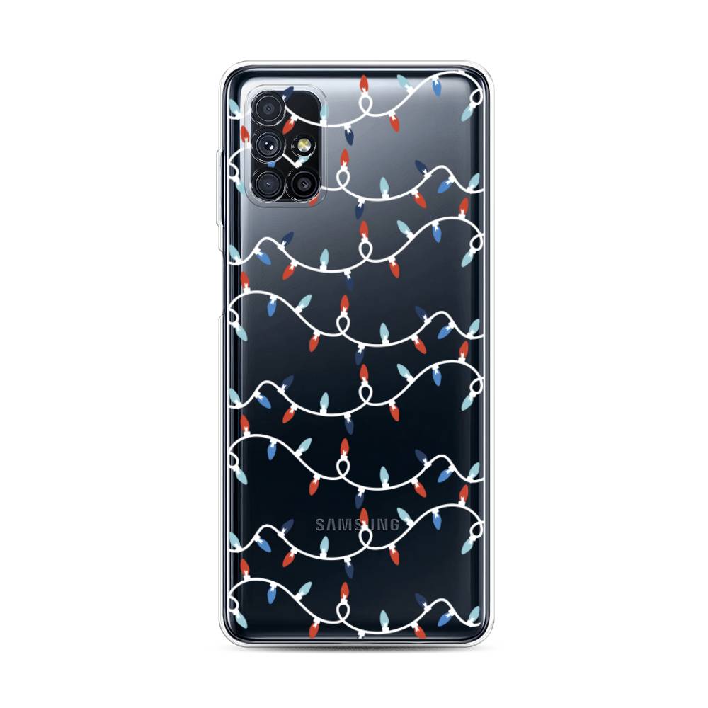 

Чехол на Samsung Galaxy M31s "Разноцветная гирлянда", Белый;красный;синий, 2101450-5