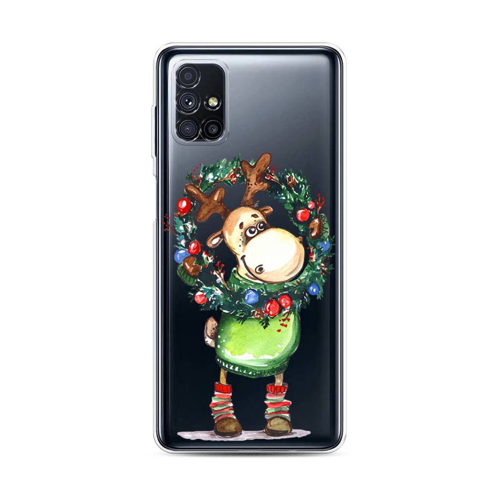 

Чехол на Samsung Galaxy M31s "Олень с новогодним венком", 2101450-4