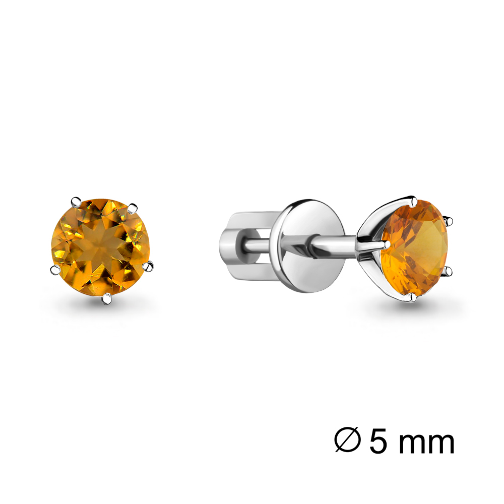 

Серьги из серебра с цитрином Aquamarine Aquamarine 4403706_925_р, 4403706_925_р