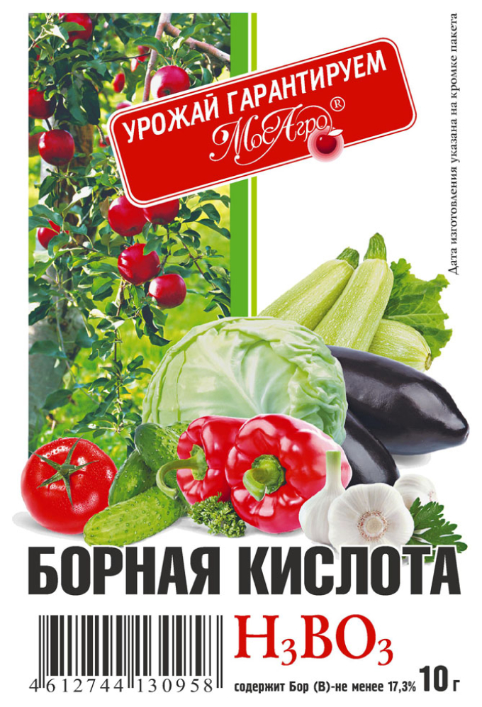 

Удобрение МосАгро Борная кислота 10 г