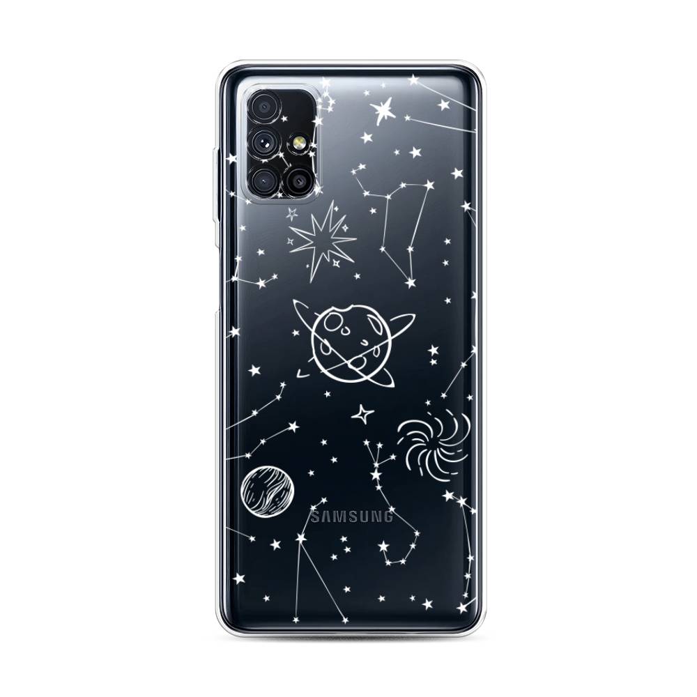 

Чехол на Samsung Galaxy M31s "Планеты в космосе", Белый, 2101450-2