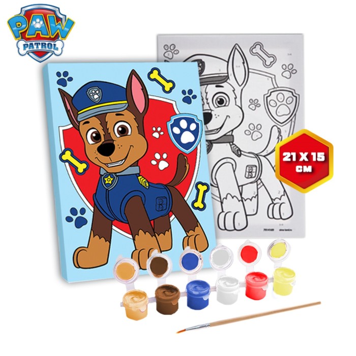 

Роспись по холсту 21х15 "Гончик", Paw Patrol, Щенячий патруль