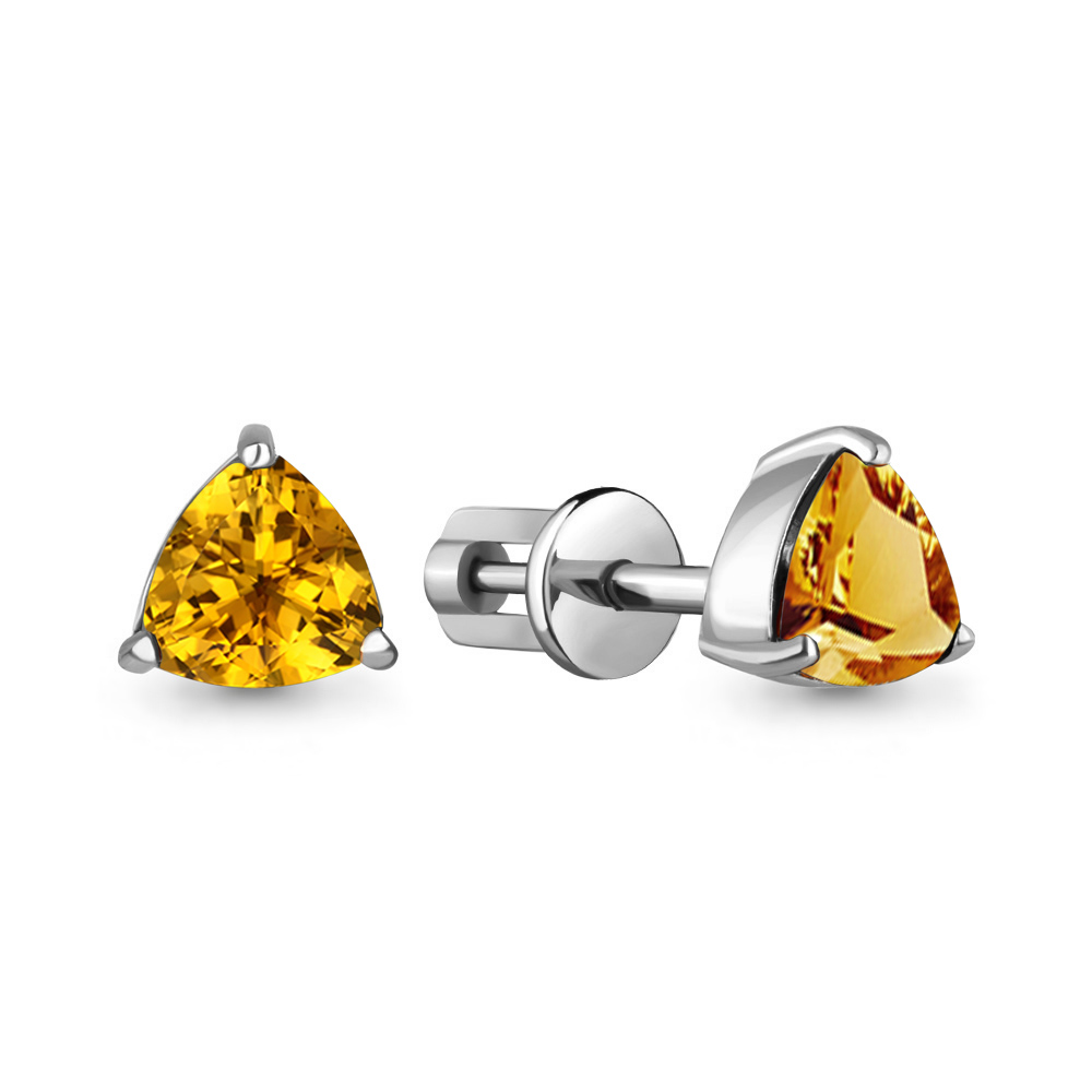 

Серьги из серебра с цитрином Aquamarine Aquamarine 4390106_925_р, 4390106_925_р