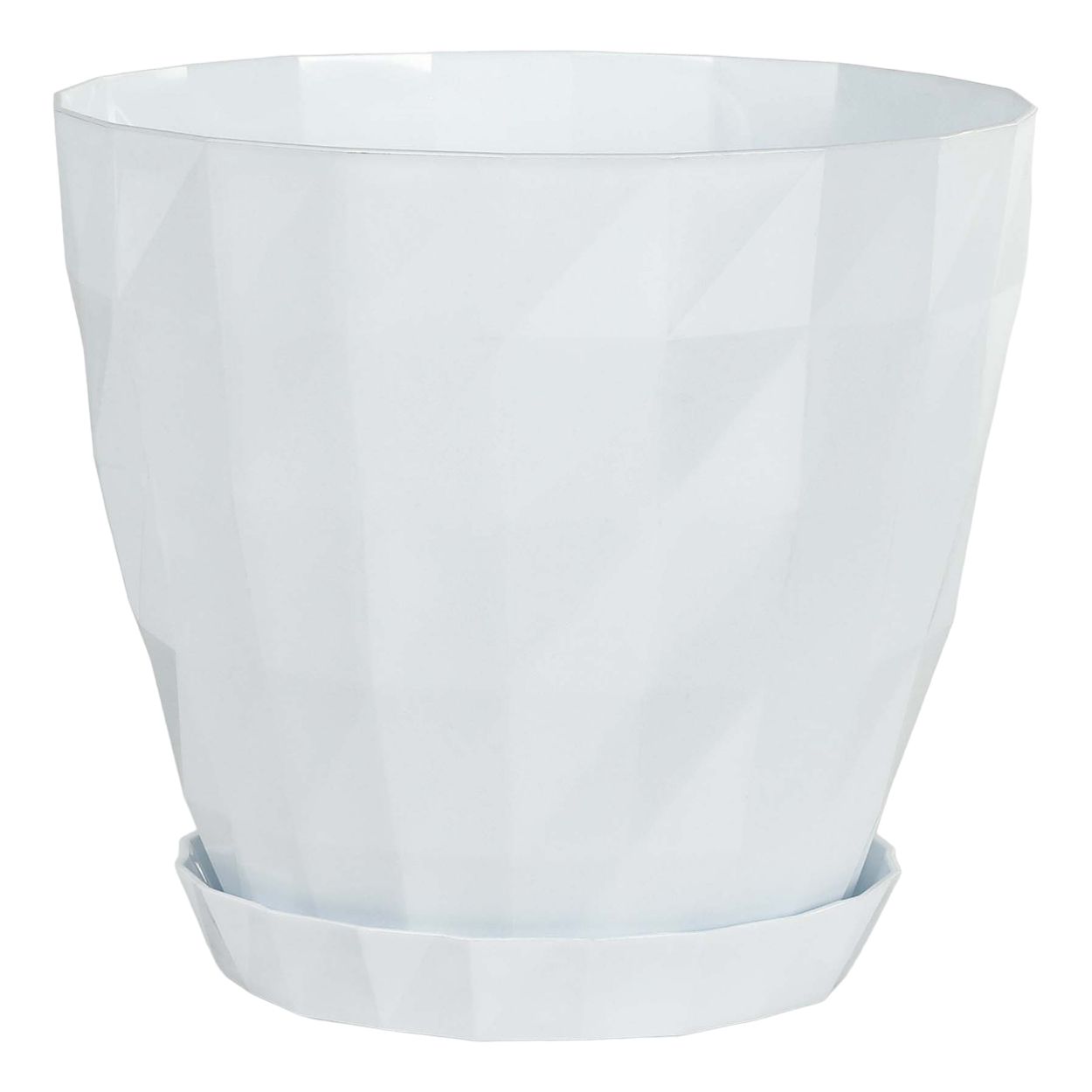

Цветочный горшок Serinova Crystal 0,6 л 1 шт. белый, Crystal
