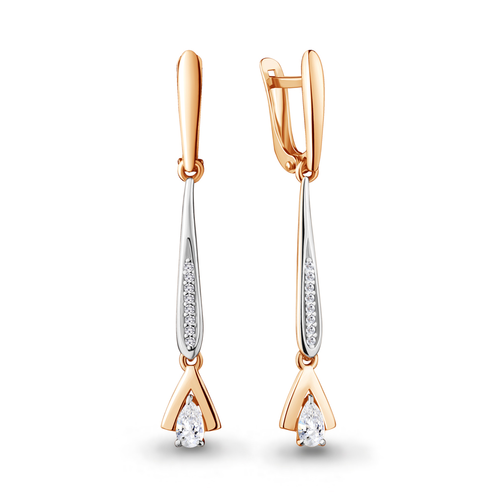 

Серьги из серебра с фианитом Aquamarine Aquamarine 43885А_925_з, 43885А_925_з