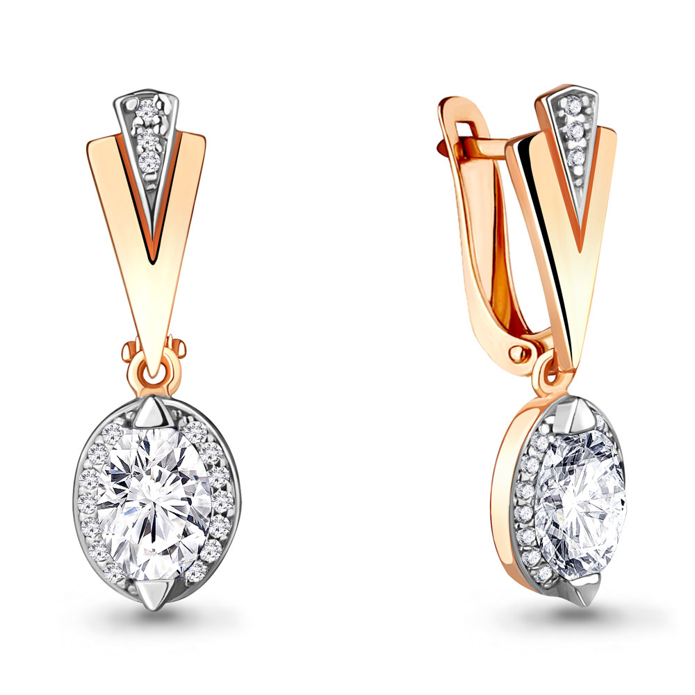 

Серьги из серебра с фианитом Aquamarine Aquamarine 438791А_925_з, 438791А_925_з