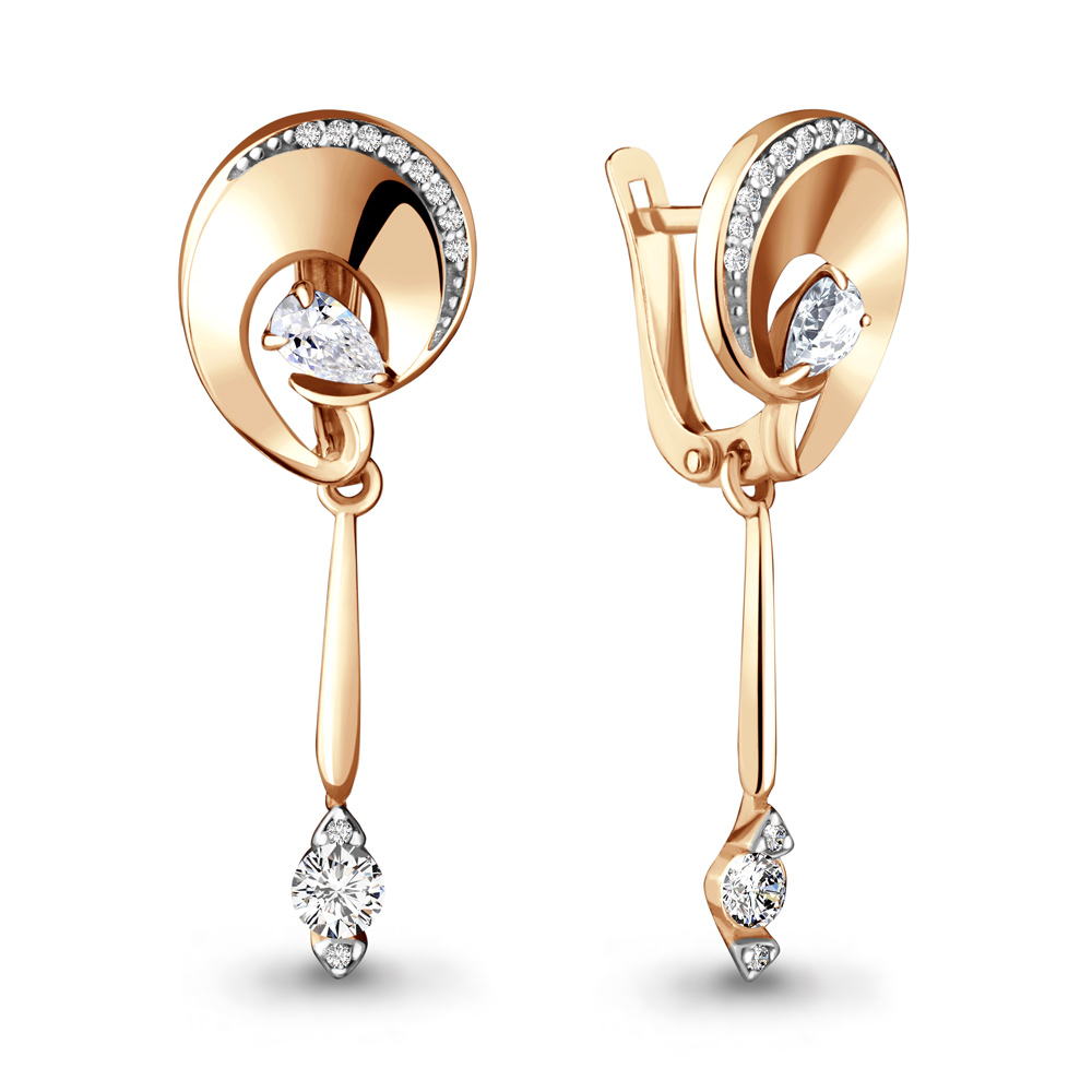

Серьги из серебра с фианитом Aquamarine Aquamarine 43878А_925_з, 43878А_925_з