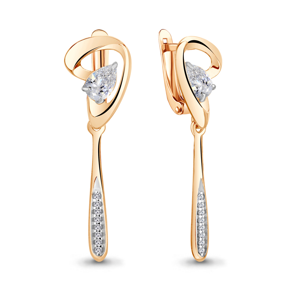 

Серьги из серебра с фианитом Aquamarine Aquamarine 43877А_925_з, 43877А_925_з
