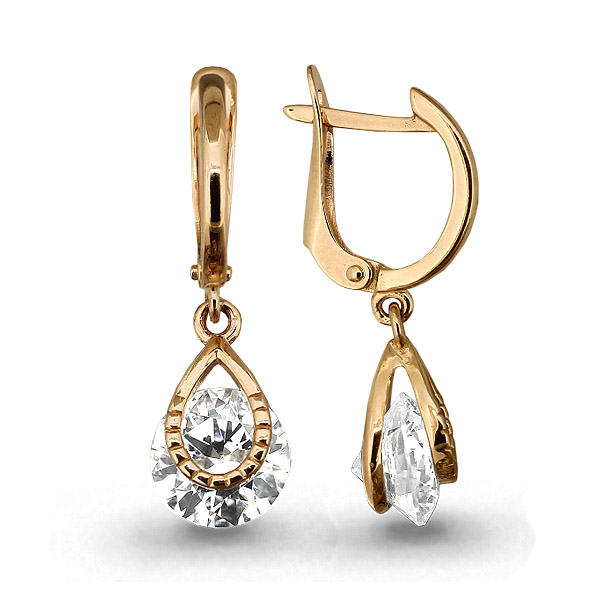 

Серьги из красного золота с фианитом Aquamarine Aquamarine 43761_585_кз, 43761_585_кз