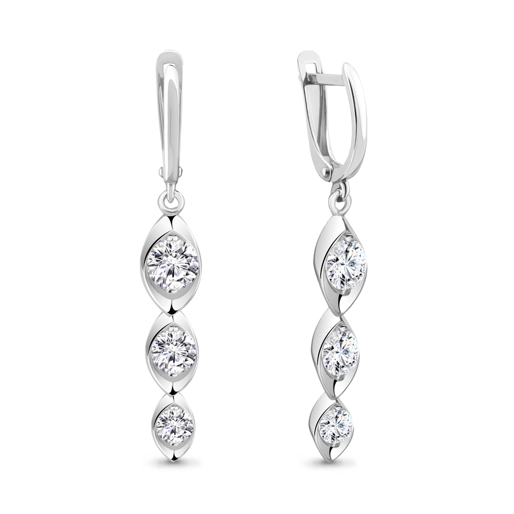 

Серьги из серебра с фианитом Aquamarine Aquamarine 436861_925_р, 436861_925_р