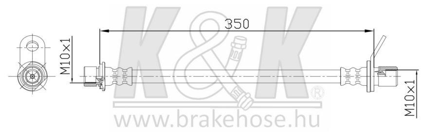 

Шланг тормозной задн лев TOYOTA: AVENSIS 1.6/1.8/2.0 97-00 K&K FT2171, FT2171