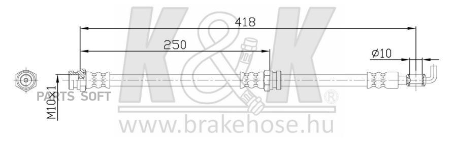 

Шланг тормозной передн MAZDA: 323 C 1.3/1.3 16V 89-94 K&K FT4780, FT4780