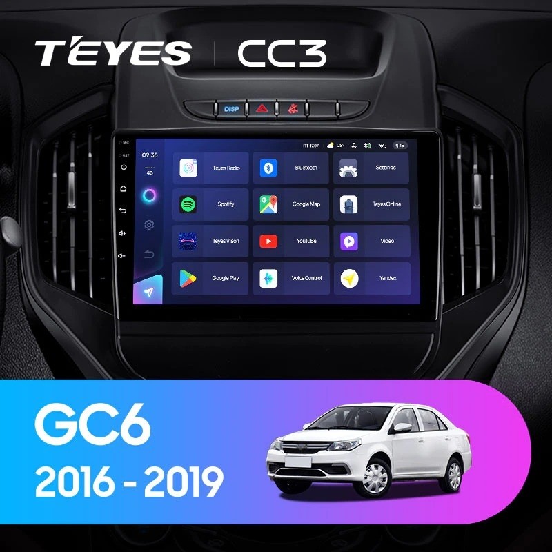 

Автомобильная магнитола Teyes CC3 4/32 Geely GC6 (2016-2019), Teyes CC3 Geely GC6 (2016-2019)