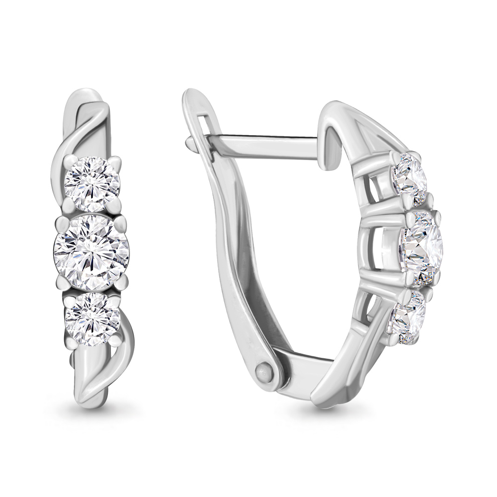 

Серьги из серебра с фианитом Aquamarine Aquamarine 435761А_925_р, 435761А_925_р