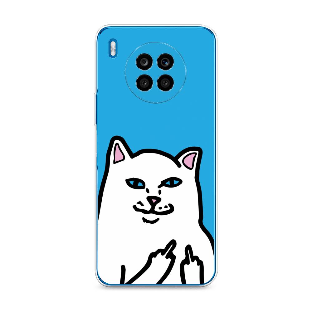 

Чехол Awog на Honor 50 Lite "Кот жесть", Белый;голубой;черный, 6106450-9
