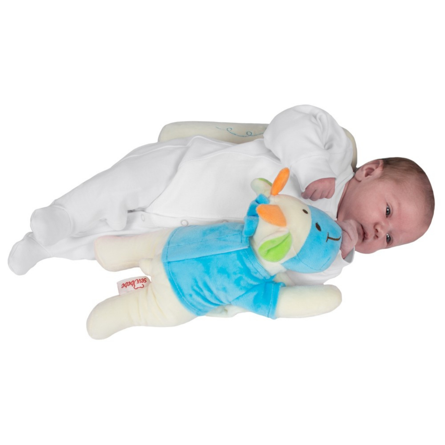 

Позиционер SEVI BEBE с валиком и игрушкой, 0-3 мес. SEV-9366/молочный/голубой/корова, с валиком и игрушкой для сна новорожденных, 0-3 мес.