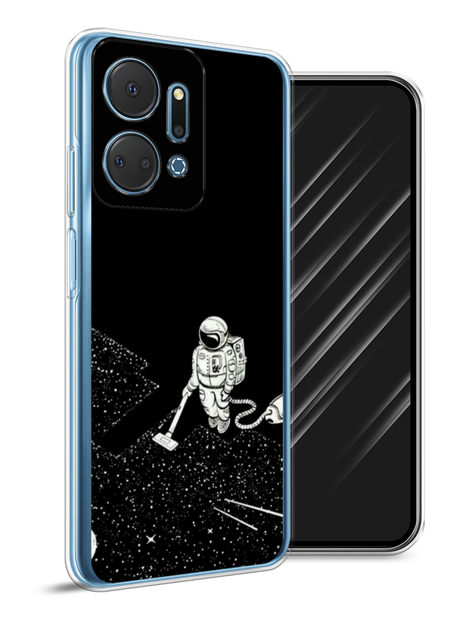 

Чехол Awog на Honor X7A Plus "Космонавт с пылесосом", Белый, 6121850-1