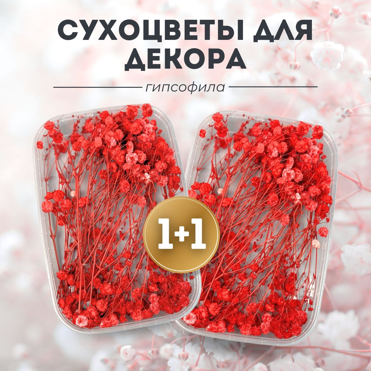 

Сухоцветы EPOXYMASTER гипсофилы, 2 упаковки, красные, Красный, Сухоцветы