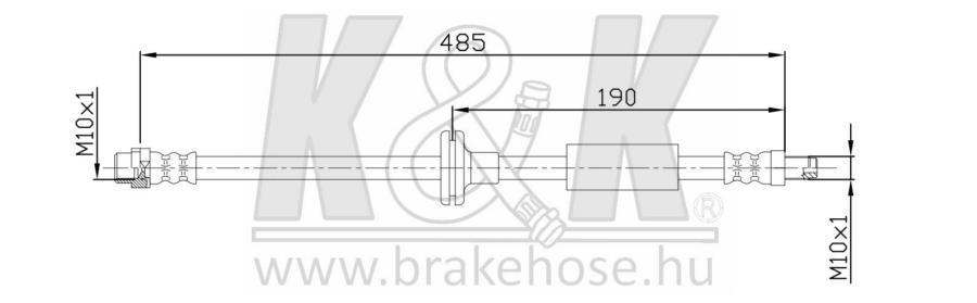 Шланг тормозной передн MERCEDES: C-KLASSE (W202) C 180 94-00 K&K FT0578