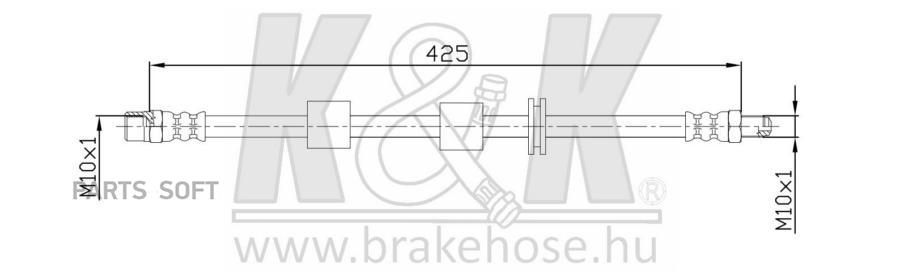 

Шланг тормозной передн BMW: 5 (E34) 1.8I/2.0I 24V, 2.5I 24V 89-95 K&K FT4714, FT4714