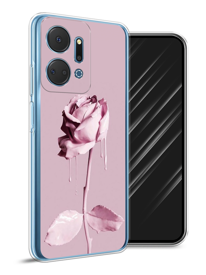 

Чехол Awog на Honor X7A Plus "Роза в краске", Белый;розовый, 6121850-1