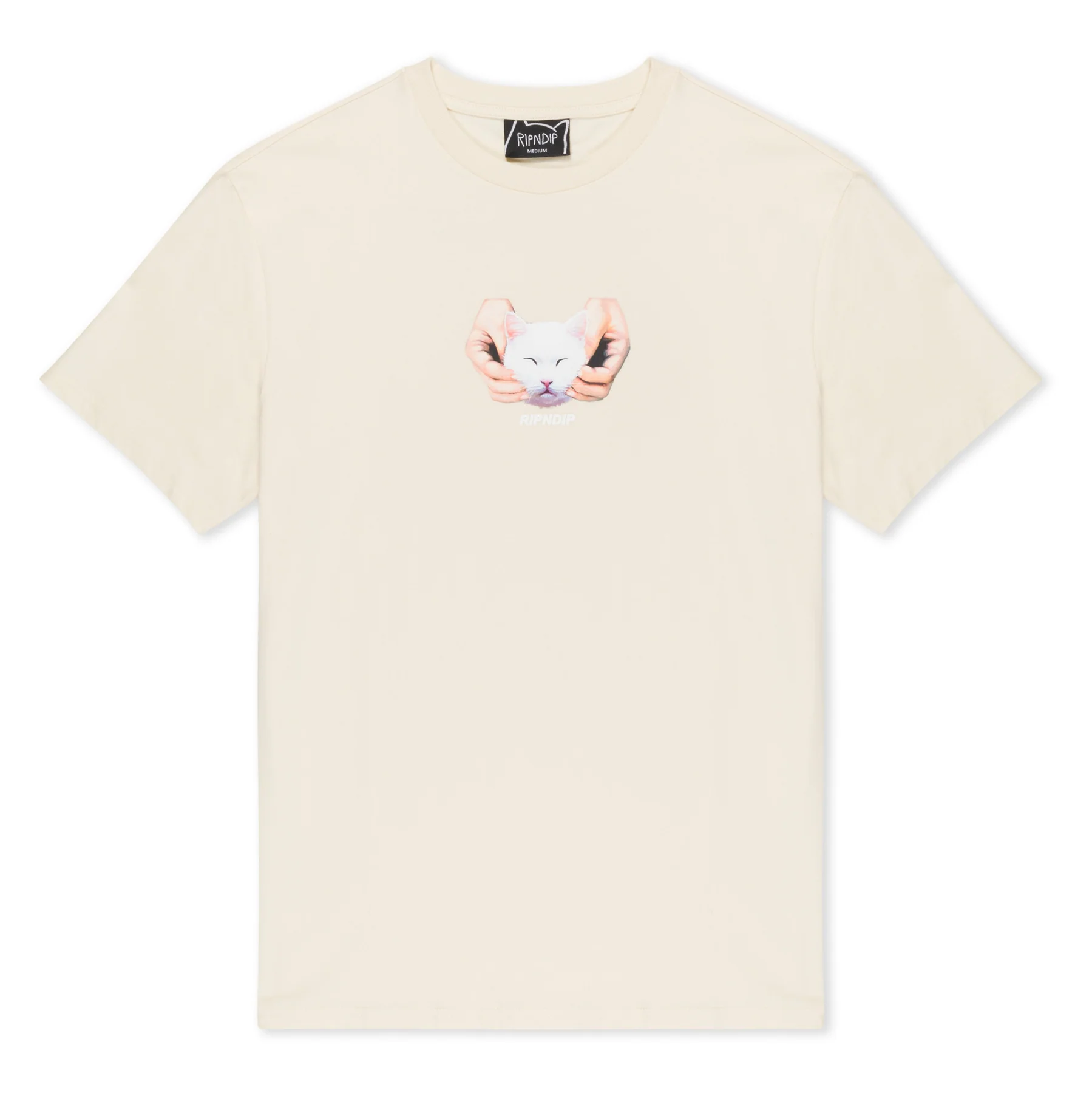 

Футболка мужская Ripndip Happy Kitty бежевая XXL, Бежевый, Happy Kitty