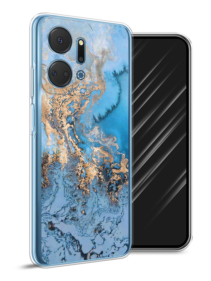

Чехол Awog на Honor X7A Plus "Морозная лавина синяя", Серебристый, 6121850-1
