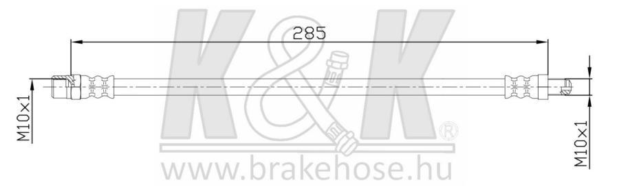 

Шланг тормозной передн MB: W123/W124/W201/W202 K&K FT0568, FT0568