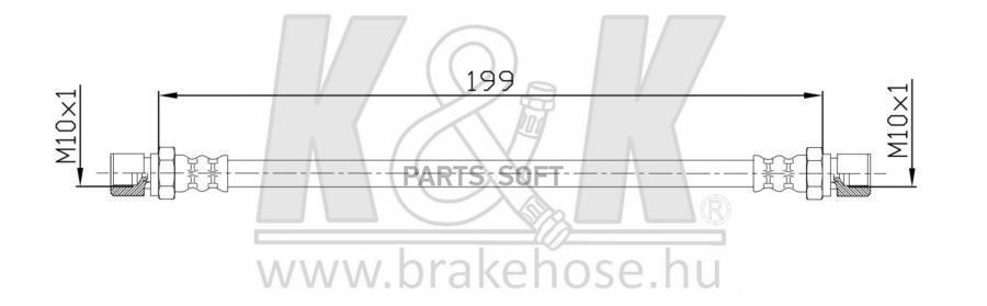 

Шланг тормозной задн DAEWOO: ESPERO 1.5-2.0 95-97 K&K FT2813, FT2813