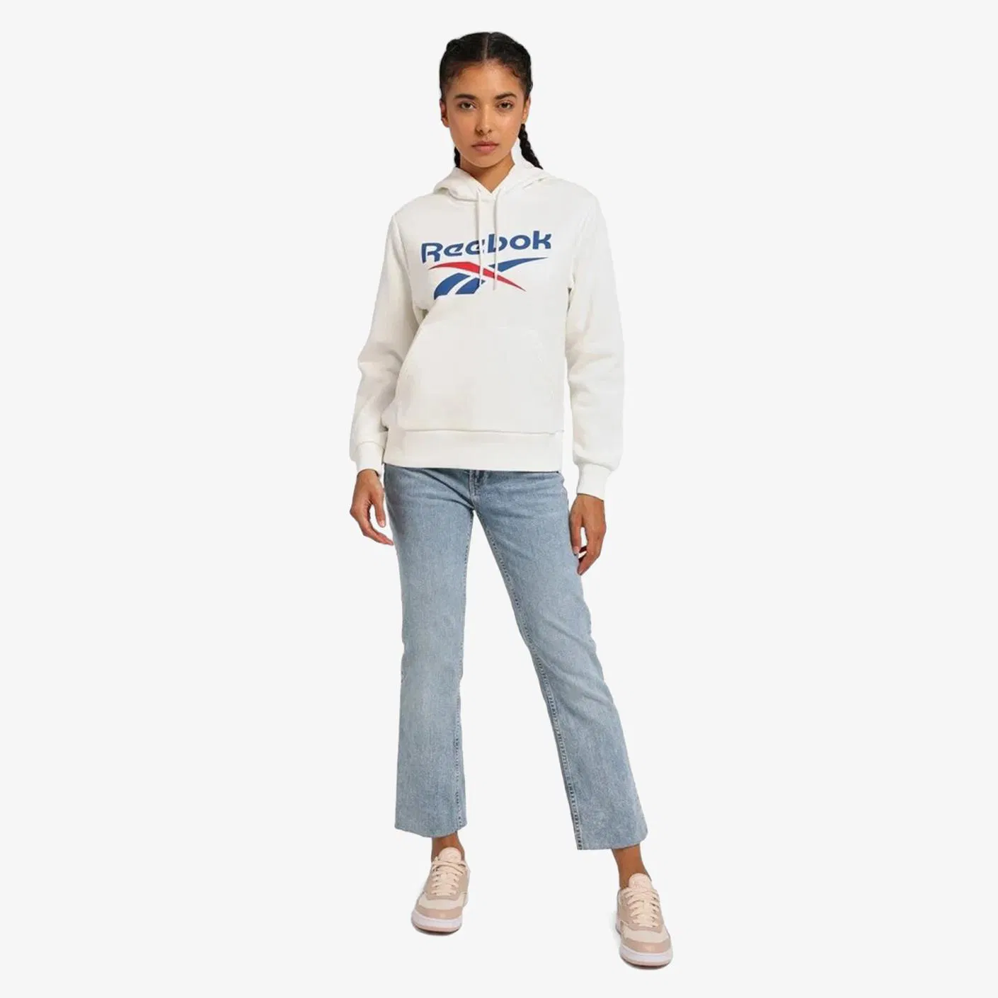 

Худи женское Reebok 100071943 белое XL, Белый, 100071943