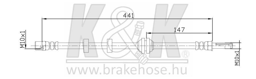 

Шланг тормозной передн SEAT: CORDOBA, VW: POLO 96-99 K&K FT1718, FT1718