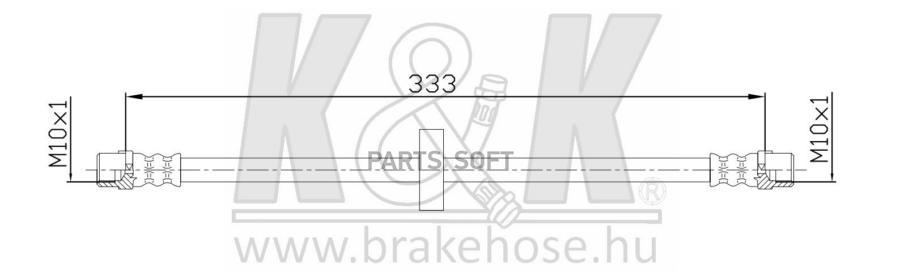 

Шланг тормозной передн VOLKSWAGEN: CORRADO 1.8 16V 89-92 K&K FT4000, FT4000
